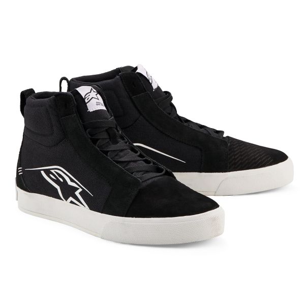 Motorcycle Trainers Alpinestars Ride-63 Canvas Black White