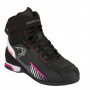 Motorcycle Trainers Bering Lady Tiger Waterproof Black White Fuchsia
