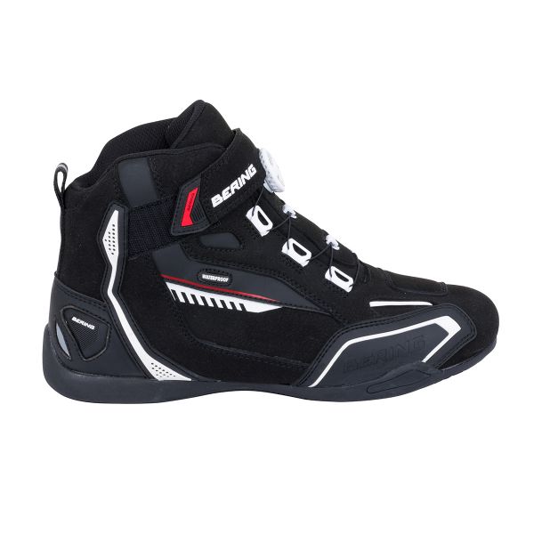 Motorcycle Trainers Bering Walter Waterproof Black White Red