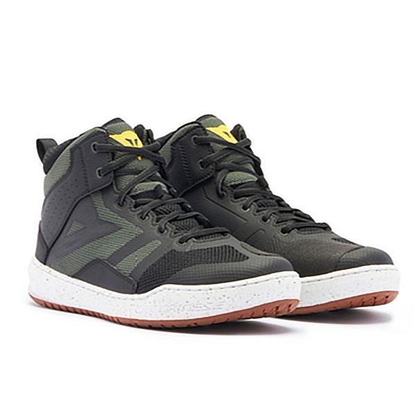 Motorcycle Trainers Dainese Suburb Air Black White Army Green Motorcycle Trainers Dainese Suburb Air Black White Army Green