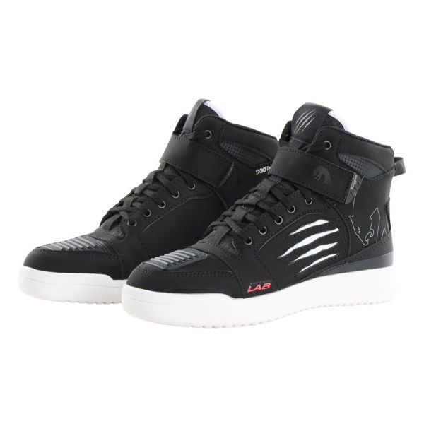 Motorcycle Trainers Furygan Tarmac D3O Black White