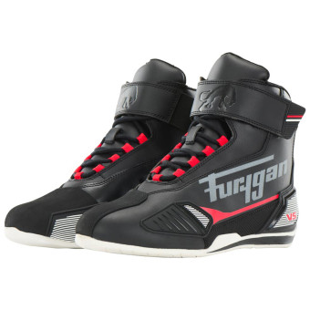 Motorcycle Trainers Furygan V5 D3O WP Black White Red