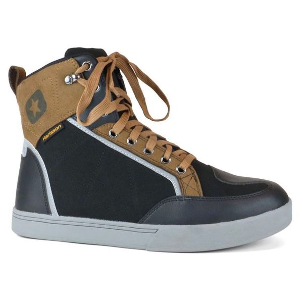 Motorcycle Trainers HARISSON West Black Beige