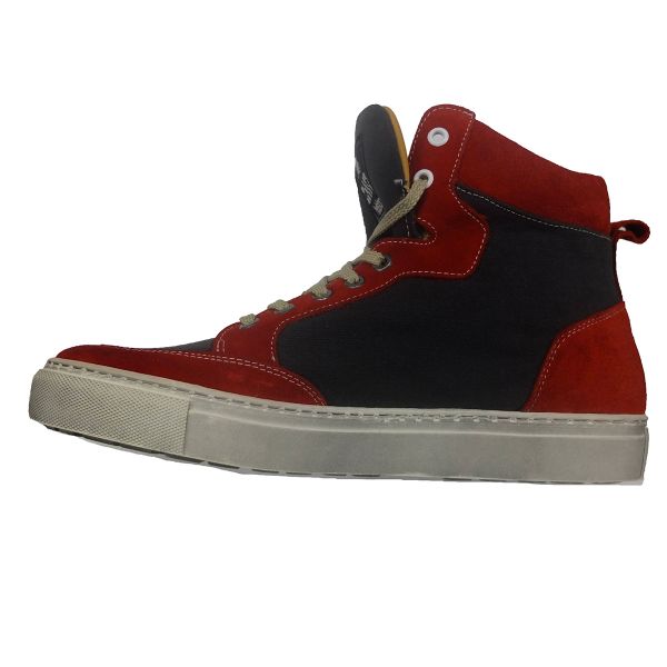 Motorcycle Trainers Helstons Kobe Armalith Leather Red Grey Motorcycle Trainers Helstons Kobe Armalith Leather Red Grey