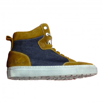 Motorcycle Trainers Helstons Maya Armalith Leather Gold Blue Motorcycle Trainers Helstons Maya Armalith Leather Gold Blue