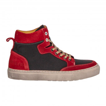 Motorcycle Trainers Helstons Maya Armalith Leather Red Grey Motorcycle Trainers Helstons Maya Armalith Leather Red Grey