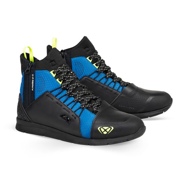 Motorcycle Trainers Ixon Freaky WP Black Blue Yellow