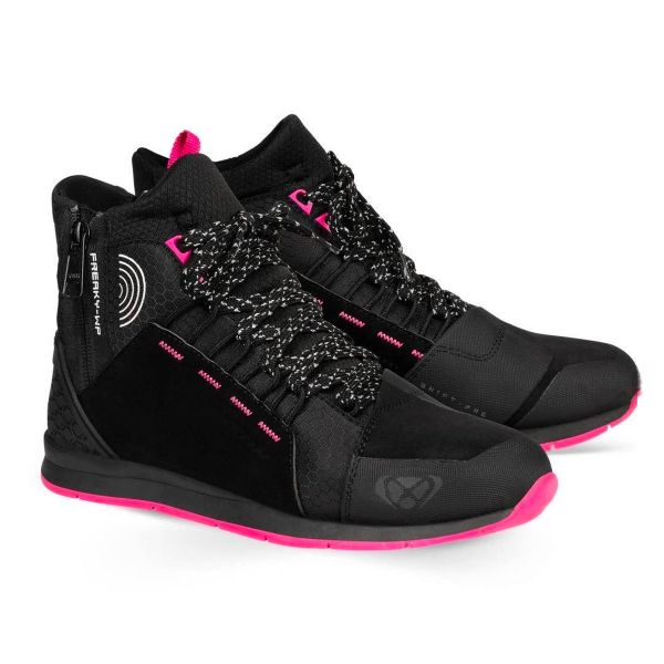 Motorcycle Trainers Ixon Freaky WP Lady Black Fushia