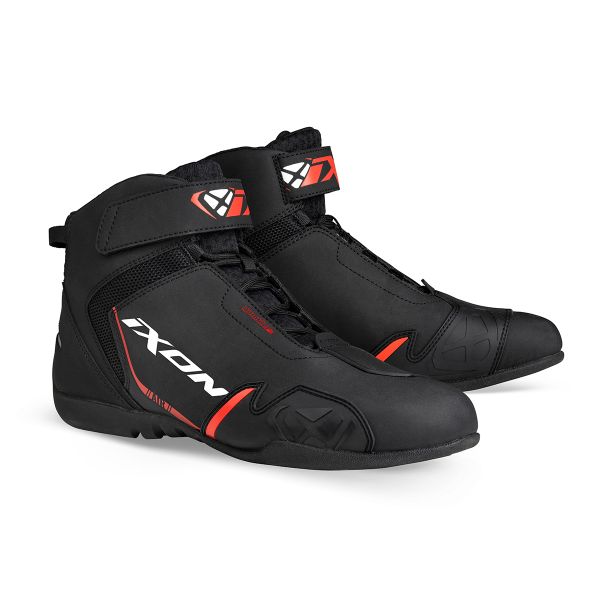 Motorcycle Trainers Ixon Gambler Black White Red
