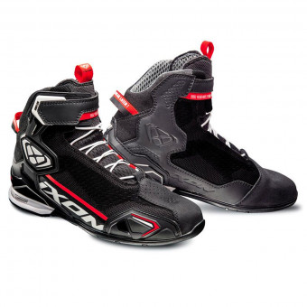 Motorcycle Trainers Ixon Bull Knit Black White Red