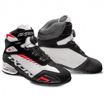 Motorcycle Trainers Ixon Bull Vented Black White Red