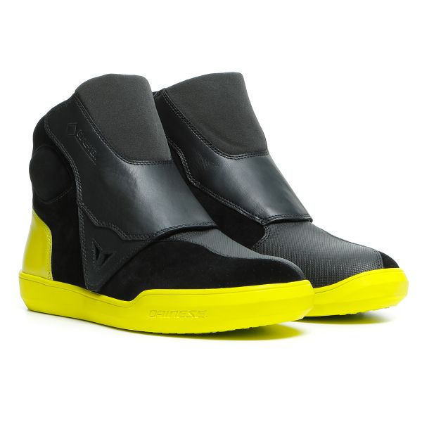 Motorcycle Trainers Dainese Dover Gore-Tex Black Fluo Yellow