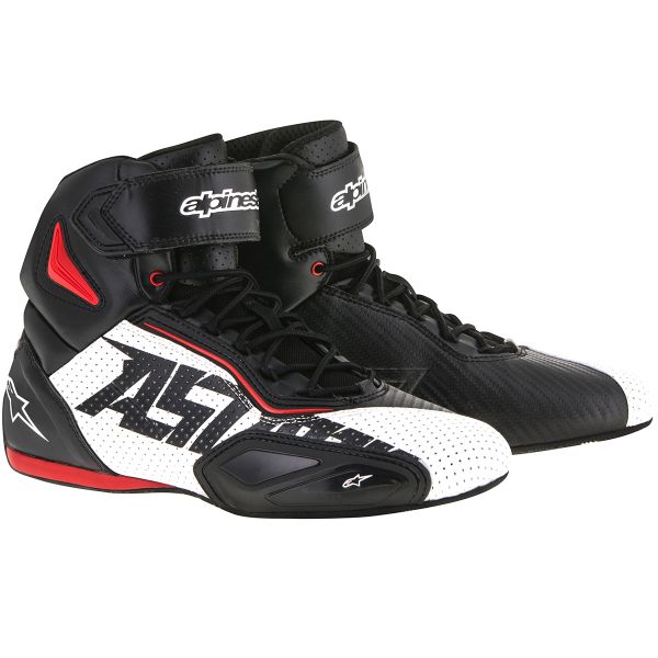 Motorcycle Trainers Alpinestars Faster 2 Vented Black White Red