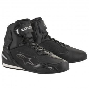 Motorcycle Trainers Alpinestars Faster 3 Black Black Motorcycle Trainers Alpinestars Faster 3 Black Black