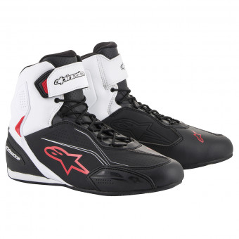 Motorcycle Trainers Alpinestars Faster 3 Black White Red Motorcycle Trainers Alpinestars Faster 3 Black White Red