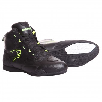 Motorcycle Trainers Bering Jasper Waterproof Black Fluo