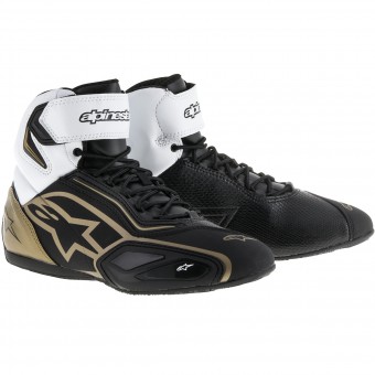 Motorcycle Trainers Alpinestars Stella Faster 2 Black White Gold