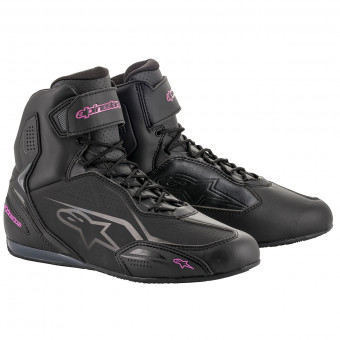 Motorcycle Trainers Alpinestars Stella Faster 3 Black Fuchsia Motorcycle Trainers Alpinestars Stella Faster 3 Black Fuchsia