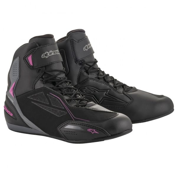 Motorcycle Trainers Alpinestars Stella Faster 3 Drystar Black Dark Grey Fuchsia Motorcycle Trainers Alpinestars Stella Faster 3 Drystar Black Dark Grey Fuchsia