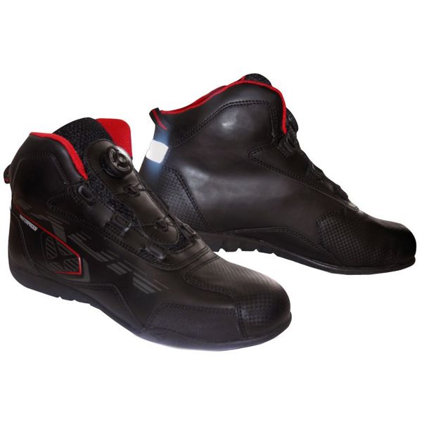 Motorcycle Trainers Ixon Zebra Black Red