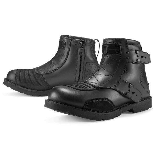 Motorcycle Boots ICON El Bajo Johnny Black