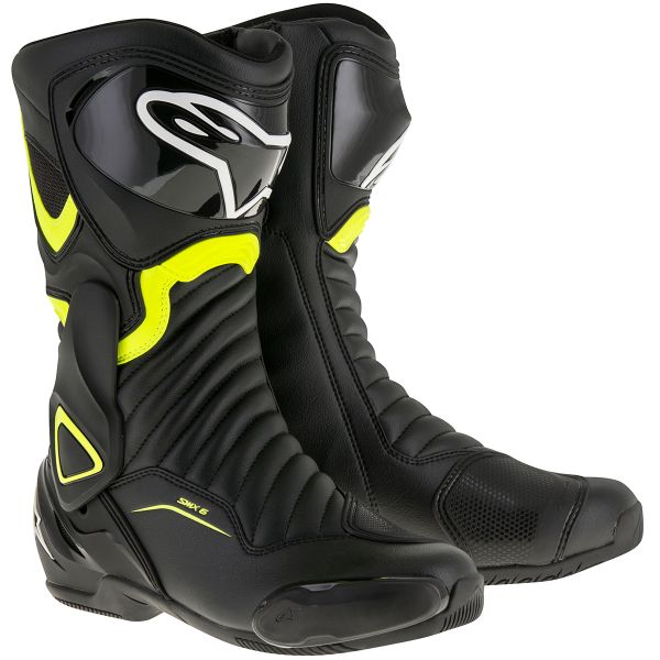 Motorcycle Boots Alpinestars SMX-6 V2 Black Yellow Fluo