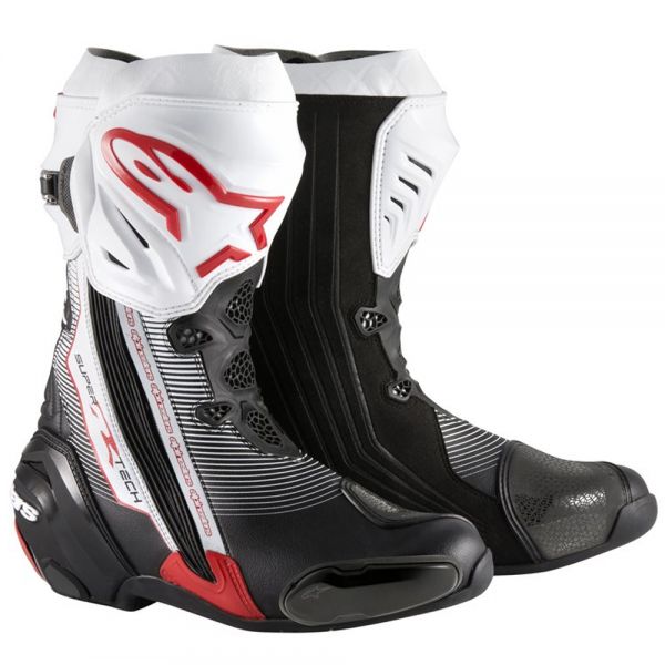 Motorcycle Boots Alpinestars Supertech R Black Red White