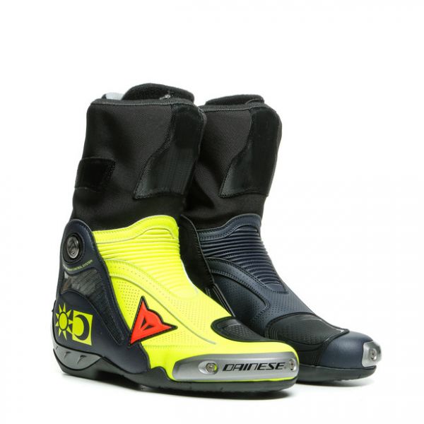Motorcycle Boots Dainese Axial D1 Replica Valentino Black White