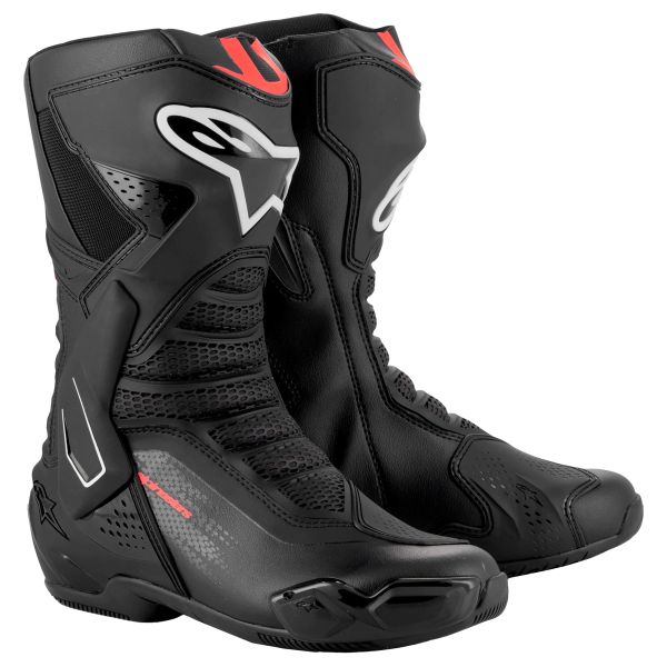 Motorcycle Boots Alpinestars SMX-6 V3 Black Red Fluo Motorcycle Boots Alpinestars SMX-6 V3 Black Red Fluo