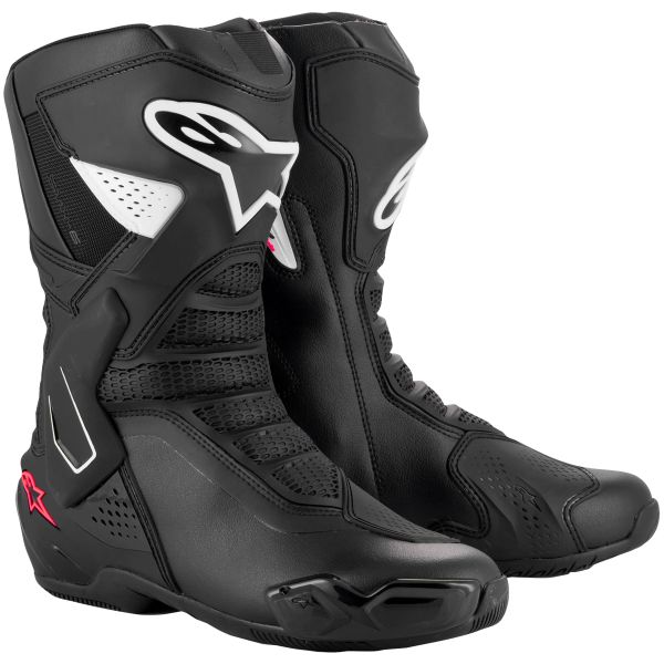 Motorcycle Boots Alpinestars Stella SMX-6 V3 Black White Diva Pink Motorcycle Boots Alpinestars Stella SMX-6 V3 Black White Diva Pink