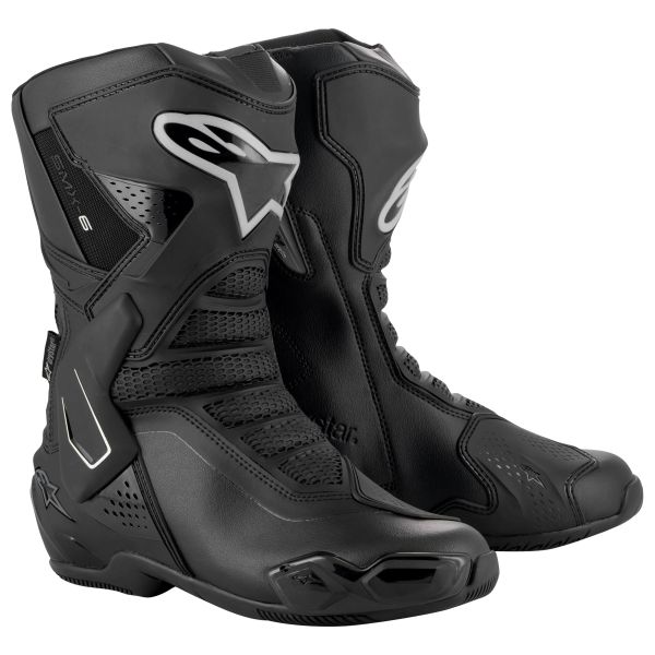 Motorcycle Boots Alpinestars Stella SMX-6 V3 Drystar Black Silver Motorcycle Boots Alpinestars Stella SMX-6 V3 Drystar Black Silver