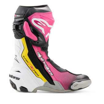 Alpinestars Supertech R Boot Black Magenta White Yellow