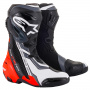 Motorcycle Boots Alpinestars Supertech R Boot Black Red Fluo White Gray