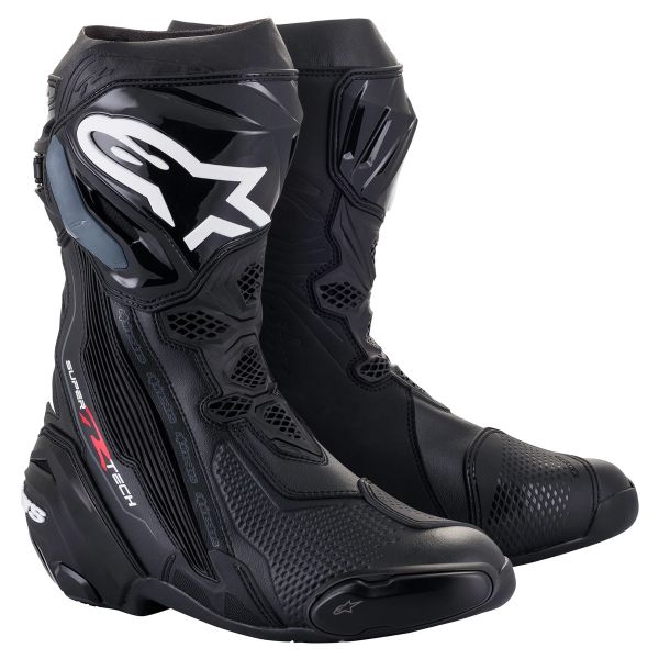 Motorcycle Boots Alpinestars Supertech R Boot Black Motorcycle Boots Alpinestars Supertech R Boot Black