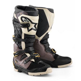 Motorcycle Boots Alpinestars Tech 7 Enduro Drystar Black Dark Gray Gold