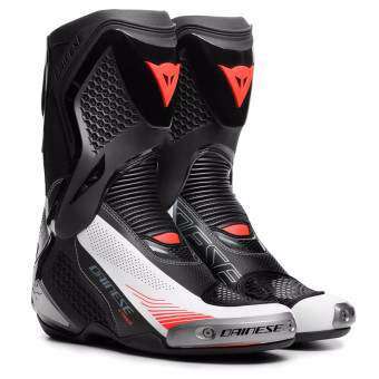 Motorcycle Boots Dainese Torque 4 Air Black White Red Fluo
