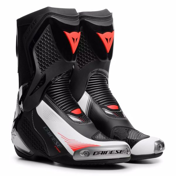 Motorcycle Boots Dainese Torque 4 Woman Black White Red Fluo