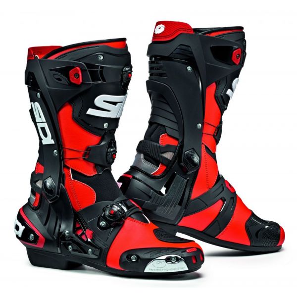 Motorcycle Boots SIDI Rex Rouge Fluo Black