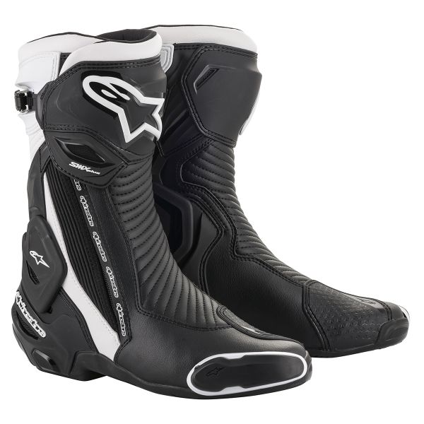Motorcycle Boots Alpinestars SMX Plus V2 Black White Motorcycle Boots Alpinestars SMX Plus V2 Black White