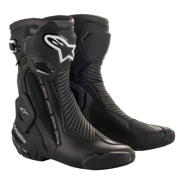 Motorcycle boots Alpinestars SMX Plus V2 Gore Tex Black Silver in