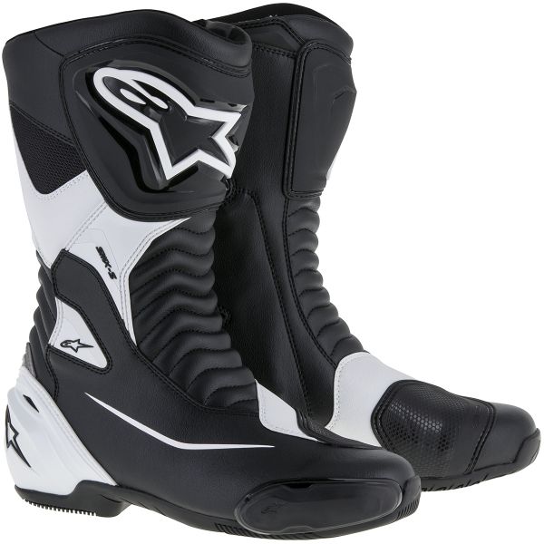 Motorcycle Boots Alpinestars SMX S Black White