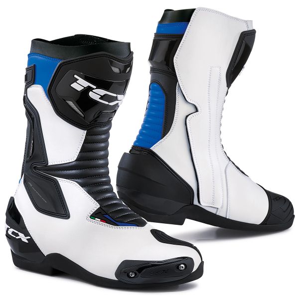 Motorcycle Boots TCX RT-Race Pro Air White Black Blue