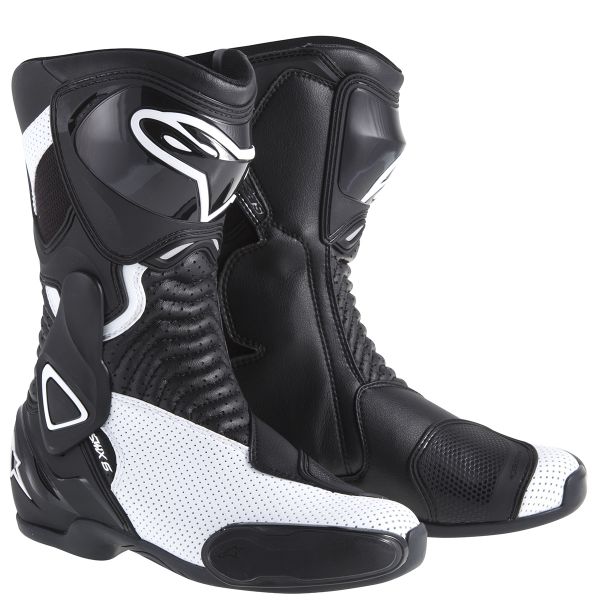 Motorcycle Boots Alpinestars Stella SMX-6 Black White Vented