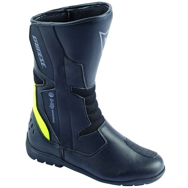 Motorcycle Boots Dainese Tempest D-Waterproof Black Yellow Fluo