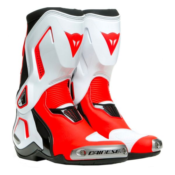 Motorcycle Boots Dainese Torque 3 Out Lady Black White Fluo Red