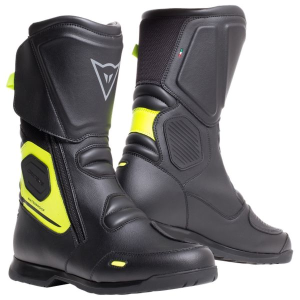 Motorcycle Boots Dainese X-Tourer D-WP Black Fluo Yellow