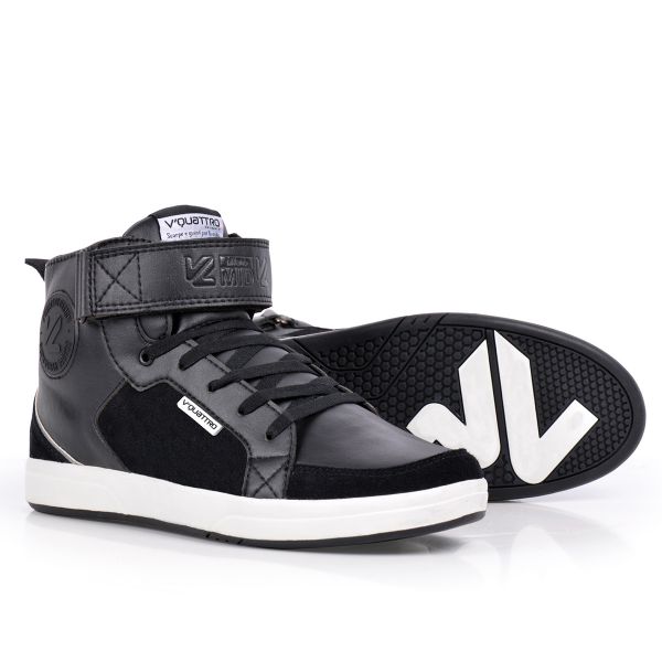 Motorcycle Shoes V'Quattro Milano Midcut Original Black