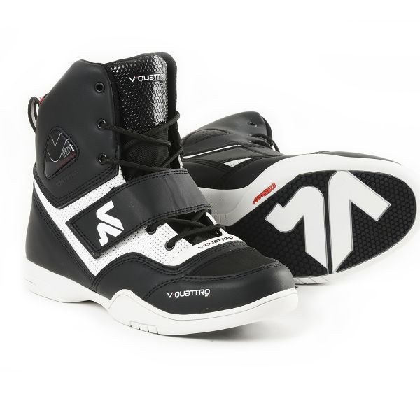 Motorcycle Trainers V'Quattro San Remo Black White