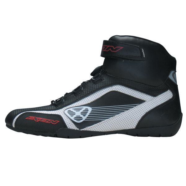 Motorcycle Shoes Ixon Assault Black White Red