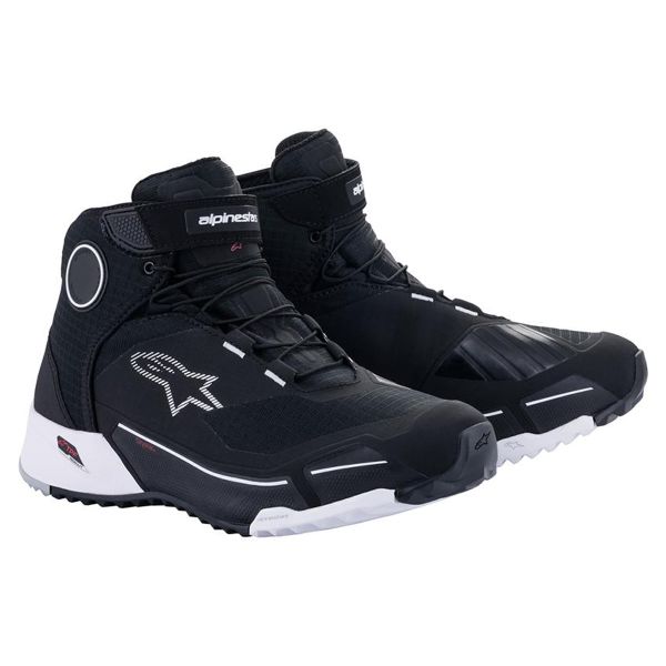 Motorcycle Shoes Alpinestars CR-1 Black White Motorcycle Shoes Alpinestars CR-1 Black White